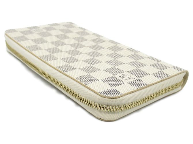 Louis Vuitton Damier Azur Leather Zippy Organizer Wallet White - view 4