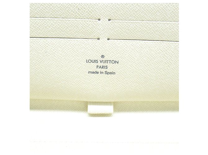 Louis Vuitton Damier Azur Leather Zippy Organizer Wallet White - view 6