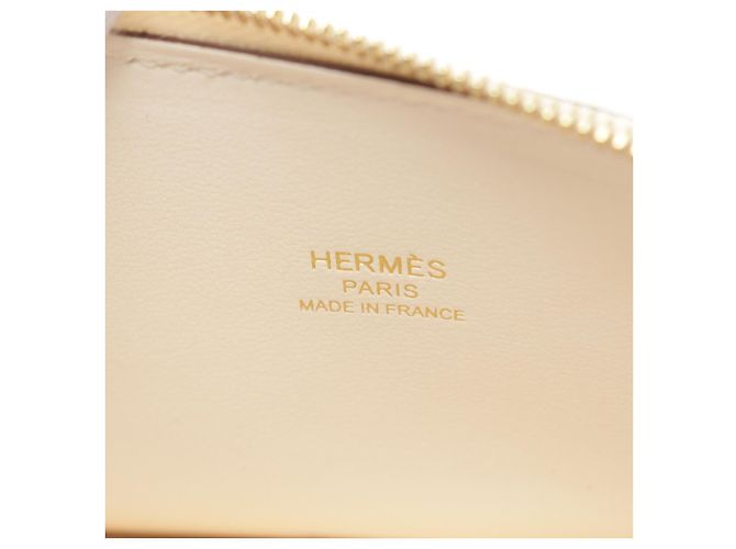 Hermès Sac à main mini en autruche Hermes Bolide 1923 Blanc - vue 4