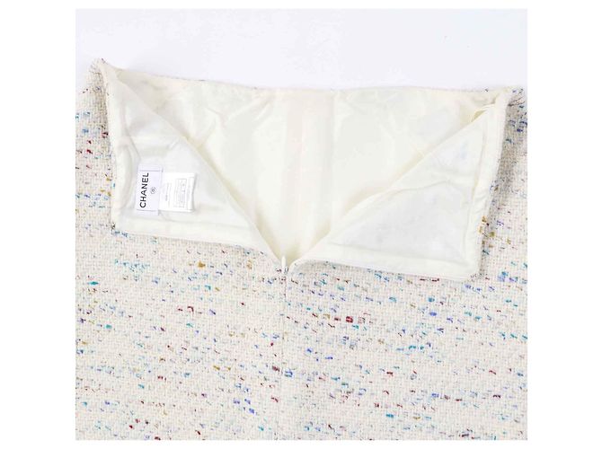 CHANEL Vintage Wolle Nylon Trapezrock 46 - Ansicht 6