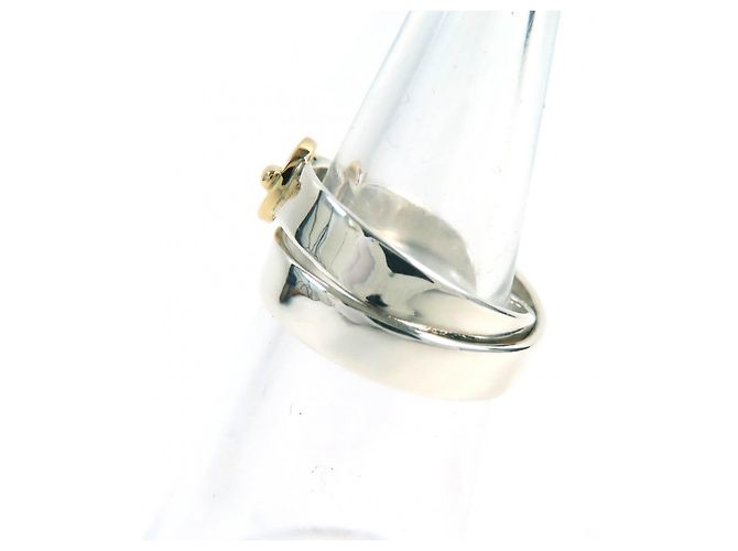 Hermès Hermes Double Belt Ring SV925 750 Silver Gold Silvery - view 3