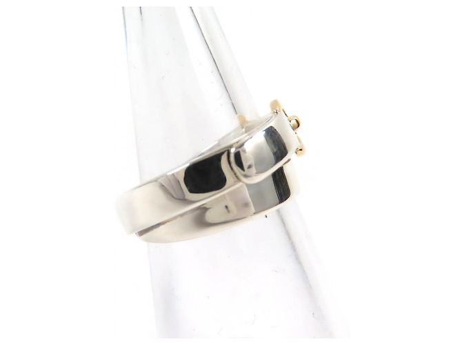 Hermès Hermes Double Belt Ring SV925 750 Silver Gold Silvery - view 4