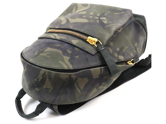 Tom Ford Leather Camouflage Big Zip Backpack - view 3