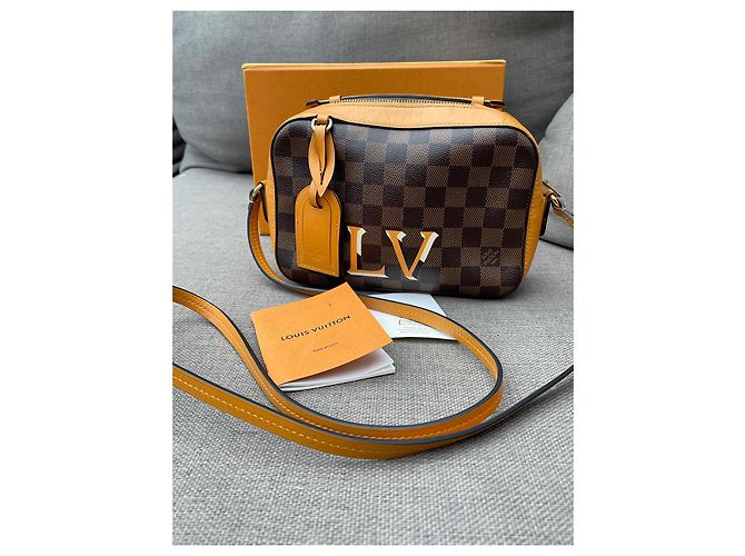 Louis Vuitton Borsa a tracolla Santa Monica Damier Ebene Marrone - vista 2