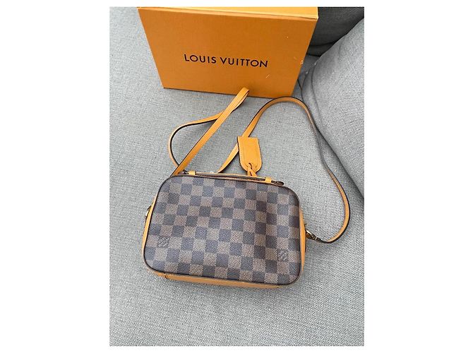 Louis Vuitton Borsa a tracolla Santa Monica Damier Ebene Marrone - vista 3