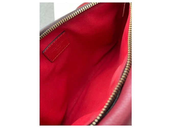 Louis Vuitton borsa a tracolla Twice marrone rossa tela Rosso - vista 10