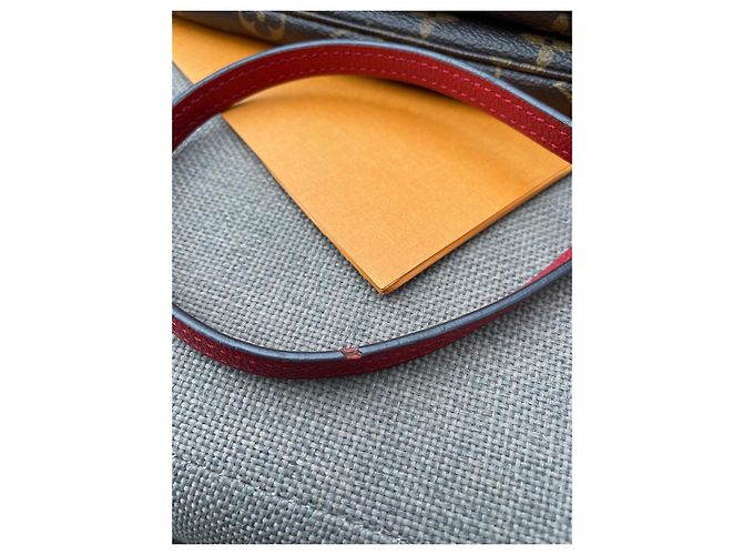 Louis Vuitton borsa a tracolla Twice marrone rossa tela Rosso - vista 15