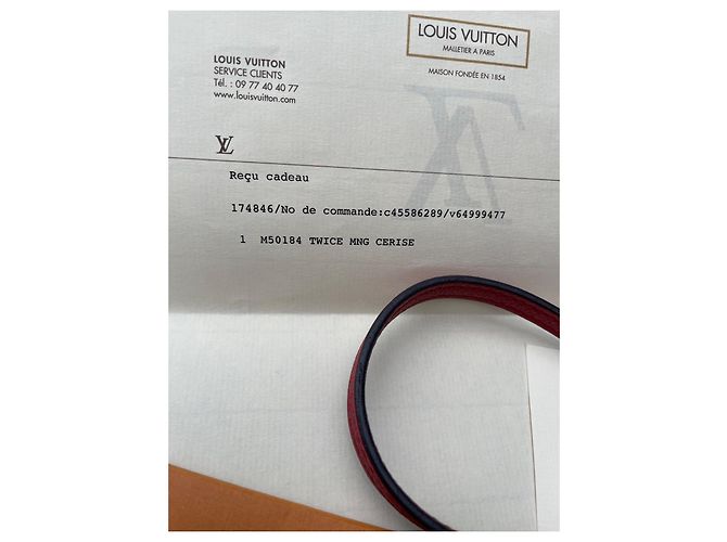 Louis Vuitton borsa a tracolla Twice marrone rossa tela Rosso - vista 6