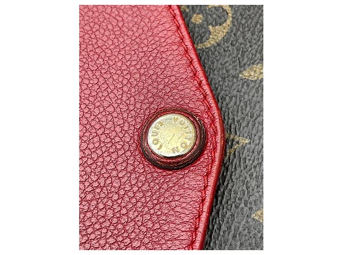 Louis Vuitton borsa a tracolla Twice marrone rossa tela Rosso - vista 8