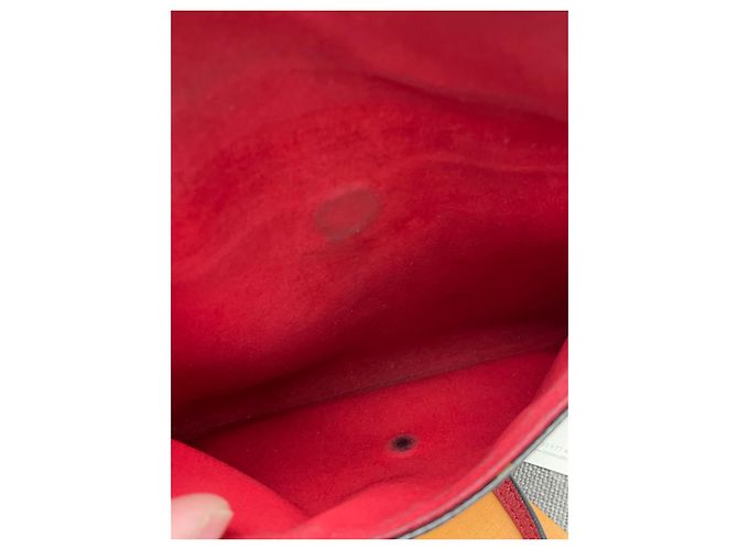 Louis Vuitton borsa a tracolla Twice marrone rossa tela Rosso - vista 9