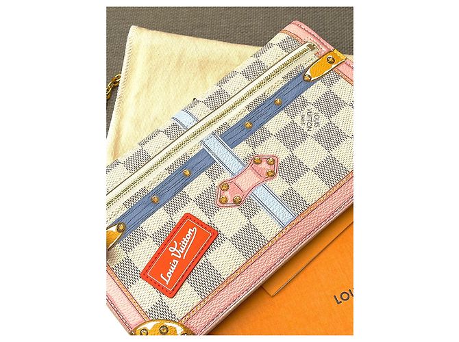 Louis Vuitton Pochette Summer Trunks Damier Azur Beige - vista 8