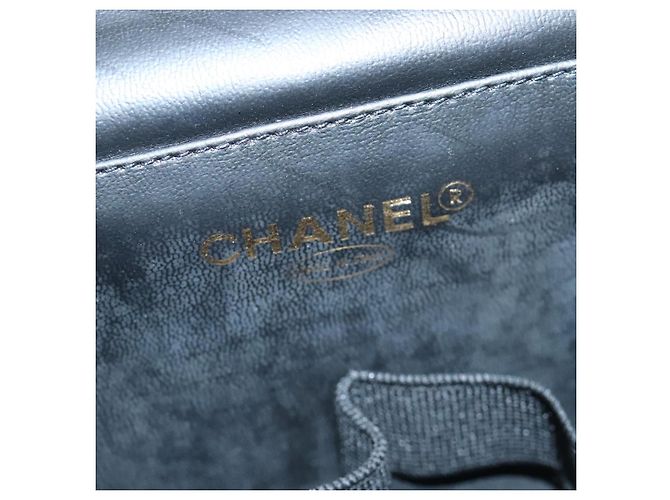 CHANEL Vanity Pouch Smalto Nero Oro CC Auth bs20242 D'oro - vista 19