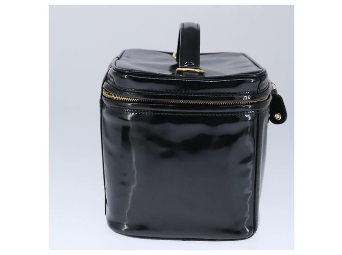 CHANEL Vanity Pouch Smalto Nero Oro CC Auth bs20242 D'oro - vista 3
