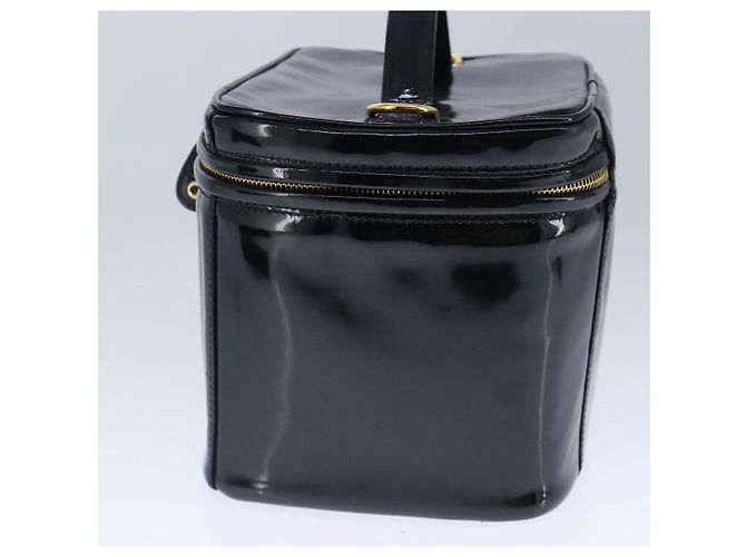 CHANEL Vanity Pouch Smalto Nero Oro CC Auth bs20242 D'oro - vista 4