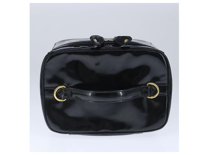 CHANEL Vanity Pouch Smalto Nero Oro CC Auth bs20242 D'oro - vista 6