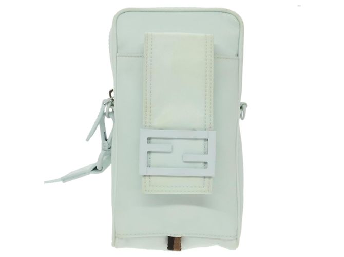 FENDI Schultertasche aus Nylon Hellblau Silber Authentisch bs19694 - Ansicht 13