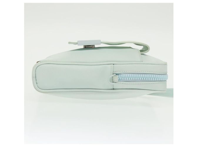 FENDI Schultertasche aus Nylon Hellblau Silber Authentisch bs19694 - Ansicht 3