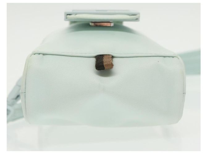 FENDI Schultertasche aus Nylon Hellblau Silber Authentisch bs19694 - Ansicht 5