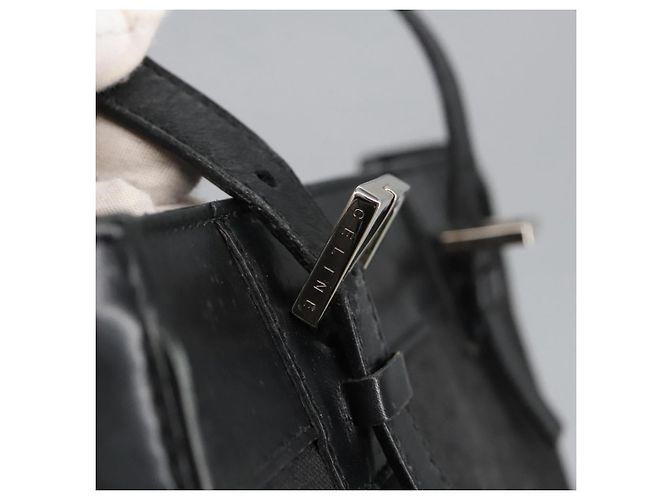 Céline Borsa a spalla in tela Macadam C di CELINE nera Auth 101150 Nero - vista 10