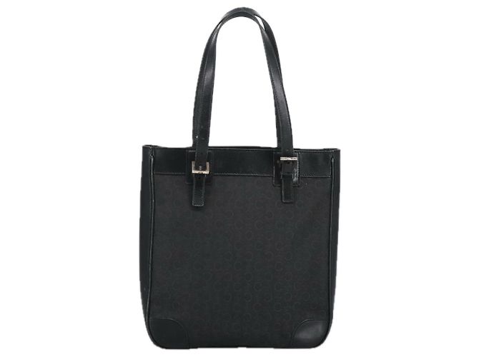 Céline Borsa a spalla in tela Macadam C di CELINE nera Auth 101150 Nero - vista 13