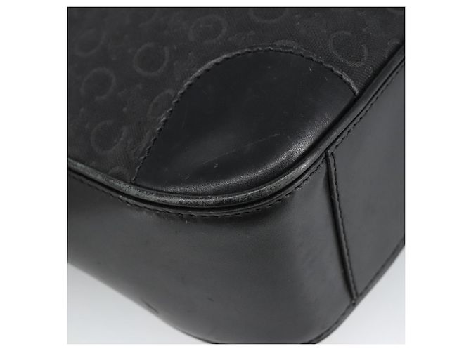 Céline Borsa a spalla in tela Macadam C di CELINE nera Auth 101150 Nero - vista 14