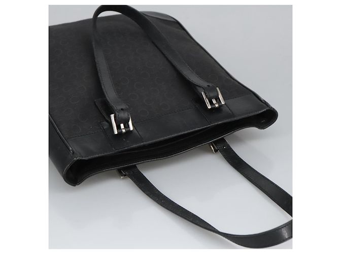 Céline Borsa a spalla in tela Macadam C di CELINE nera Auth 101150 Nero - vista 6