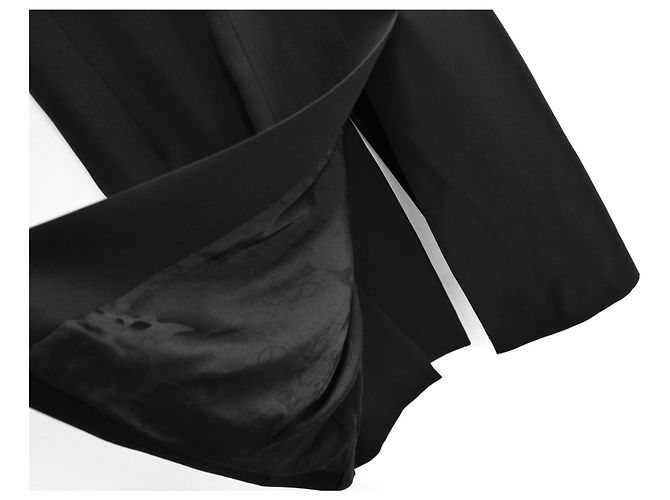 Manteau robe noir à manches courtes Chanel Resort 2010 - vue 4