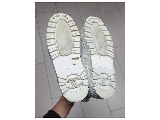 Chantal Thomass Botas de combate Chanel 2021 con logo CC entrelazado talla 37 - vista 3