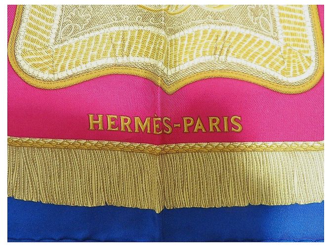 Foulard in seta Hermès Poste et Cavalerie 90 Multicolore - vista 8