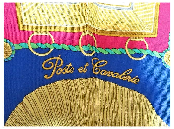 Foulard in seta Hermès Poste et Cavalerie 90 Multicolore - vista 9