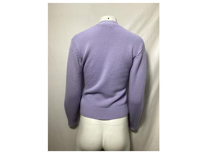 Lila Cashmere-Cardigan von Theory Shaped - Ansicht 12