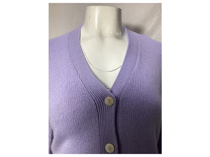 Lila Cashmere-Cardigan von Theory Shaped - Ansicht 8