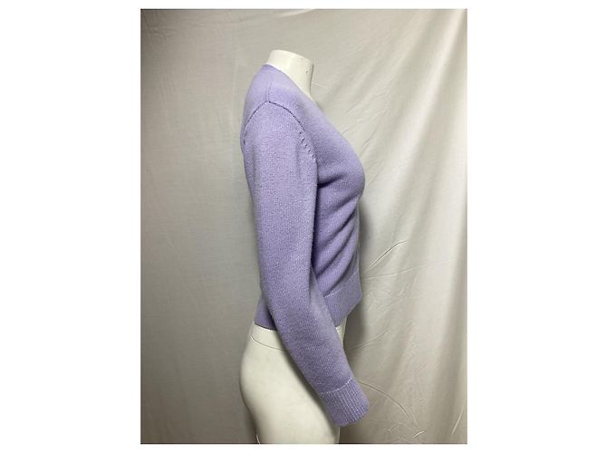 Lila Cashmere-Cardigan von Theory Shaped - Ansicht 9