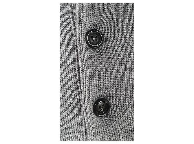 Ami de Cœur Woll-Polohemd Pullover grau - Ansicht 4