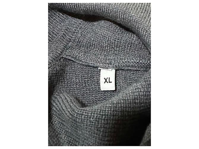 Ami de Cœur Woll-Polohemd Pullover grau - Ansicht 9