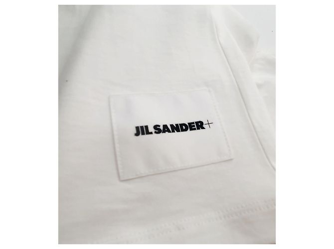 Camiseta blanca con logo Jil Sander de algodón M Blanco - vista 8