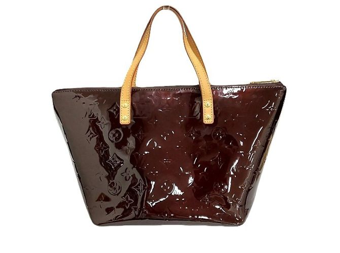 Borsa Louis Vuitton Vernis Bellevue PM Bordò - vista 2