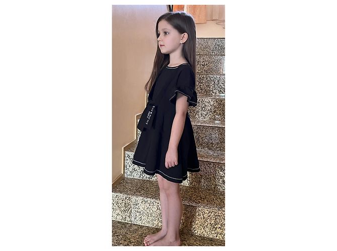 Robe en coton noir Givenchy 8 ans - vue 10