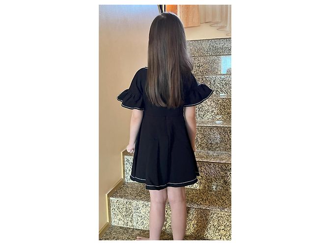 Robe en coton noir Givenchy 8 ans - vue 11