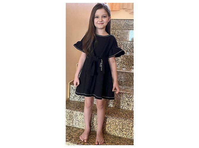 Robe en coton noir Givenchy 8 ans - vue 13