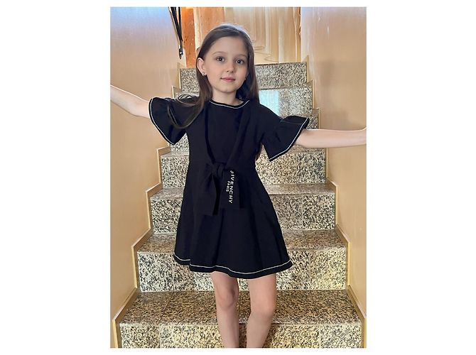 Robe en coton noir Givenchy 8 ans - vue 6