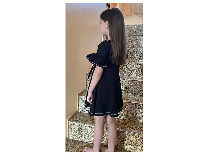 Robe en coton noir Givenchy 8 ans - vue 9