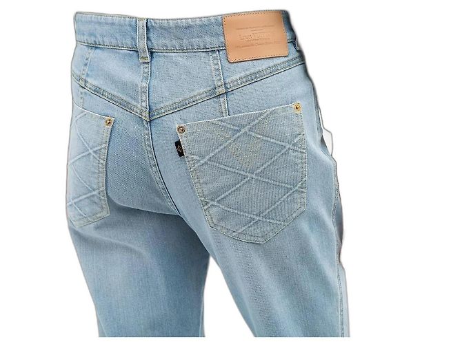 Vaqueros Louis Vuitton de denim azul 36IT - vista 2