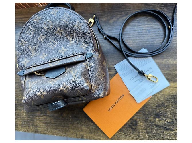 Zaino Louis Vuitton Palm Springs Marrone Scuro Pelliccia - vista 8