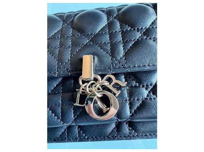 Borsa Dior My Dior Daily in pelle d'agnello nera Nero - vista 3
