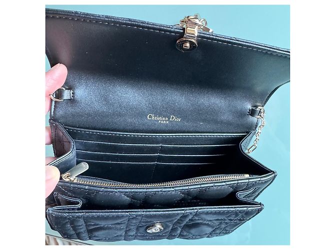 Borsa Dior My Dior Daily in pelle d'agnello nera Nero - vista 7