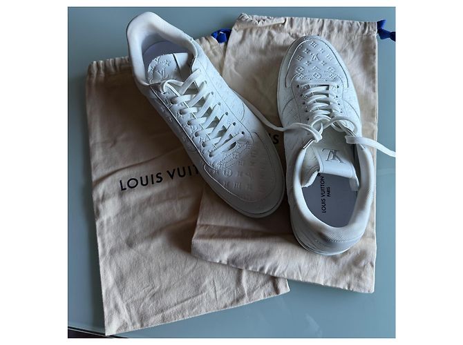 Sneakers Louis Vuitton in pelle bianca Bianco - vista 11