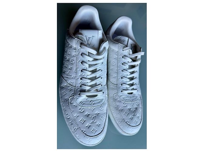 Sneakers Louis Vuitton in pelle bianca Bianco - vista 2