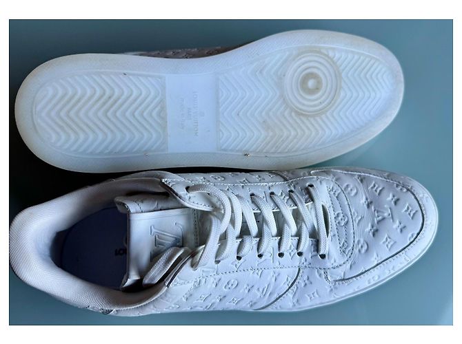 Sneakers Louis Vuitton in pelle bianca Bianco - vista 4
