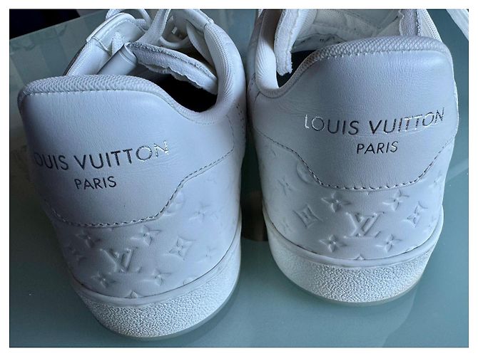 Sneakers Louis Vuitton in pelle bianca Bianco - vista 8